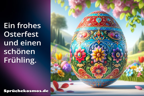 Ein frohes Osterfest und ein schönen Frühling!